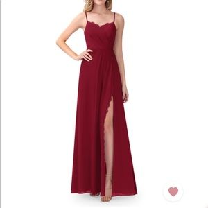 Azazie Tegan Burgundy Bridesmaid Dress